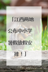 江西两地公布中小学暑假放假安排！