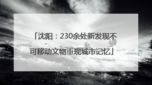 沈阳：230余处新发现不可移动文物重现城市记忆