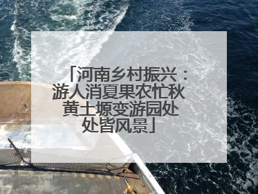 河南乡村振兴：游人消夏果农忙秋 黄土塬变游园处处皆风景