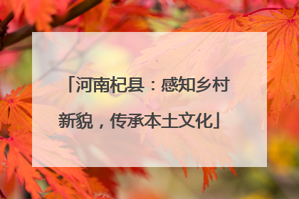 河南杞县：感知乡村新貌，传承本土文化