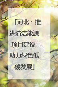 河北：推进清洁能源项目建设 助力绿色低碳发展