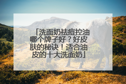 洗面奶祛痘控油哪个牌子好？好皮肤的秘诀！适合油皮的十大洗面奶