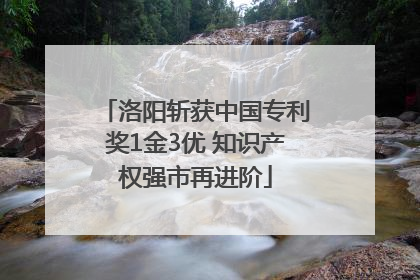 洛阳斩获中国专利奖1金3优 知识产权强市再进阶