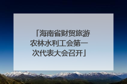 海南省财贸旅游农林水利工会第一次代表大会召开
