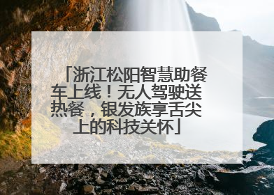 浙江松阳智慧助餐车上线！无人驾驶送热餐，银发族享舌尖上的科技关怀