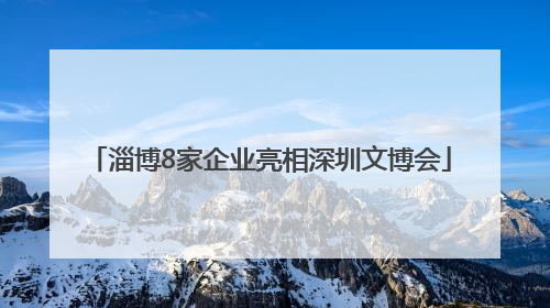 淄博8家企业亮相深圳文博会
