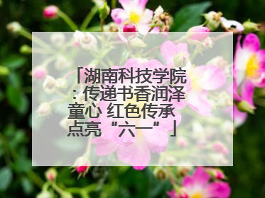 湖南科技学院：传递书香润泽童心 红色传承点亮“六一”