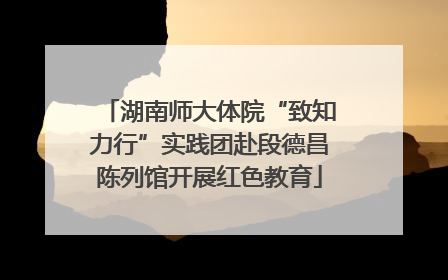 湖南师大体院“致知力行”实践团赴段德昌陈列馆开展红色教育