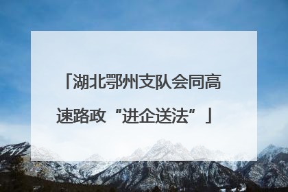 湖北鄂州支队会同高速路政“进企送法”
