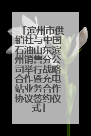 滨州市供销社与中国石油山东滨州销售分公司举行战略合作暨充电站业务合作协议签约仪式