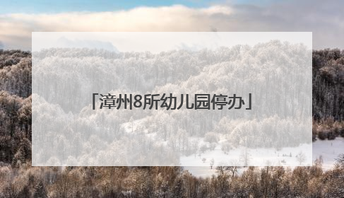 漳州8所幼儿园停办