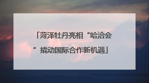 菏泽牡丹亮相“哈洽会”撬动国际合作新机遇