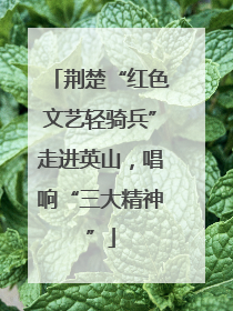 荆楚“红色文艺轻骑兵”走进英山，唱响“三大精神”