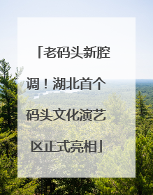 老码头新腔调！湖北首个码头文化演艺区正式亮相
