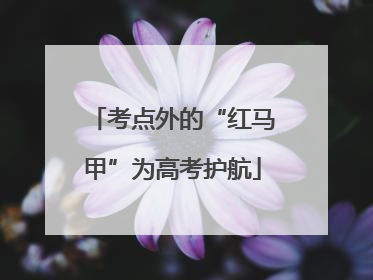 考点外的“红马甲”为高考护航
