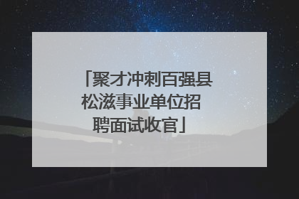 聚才冲刺百强县 松滋事业单位招聘面试收官