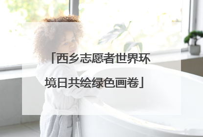 西乡志愿者世界环境日共绘绿色画卷