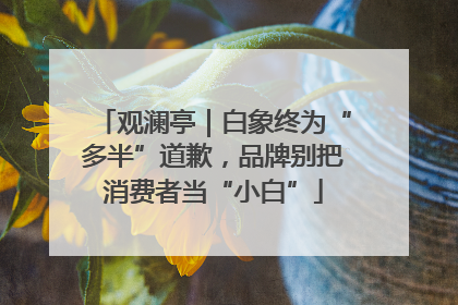 观澜亭｜白象终为“多半”道歉，品牌别把消费者当“小白”