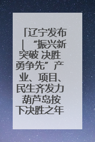 辽宁发布｜“振兴新突破 决胜勇争先”产业、项目、民生齐发力 葫芦岛按下决胜之年“加速键”