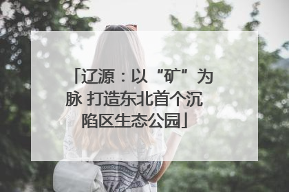 辽源：以“矿”为脉 打造东北首个沉陷区生态公园