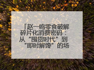 赵一鸣零食破解碎片化消费密码：从“囤货时代”到“即时解馋”的场景革新
