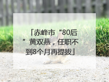 赤峰市“80后”黄双燕，任职不到8个月再提拔