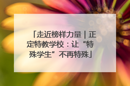 走近榜样力量｜正定特教学校：让“特殊学生”不再特殊