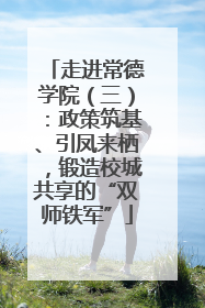 走进常德学院（三）：政策筑基、引凤来栖，锻造校城共享的“双师铁军”