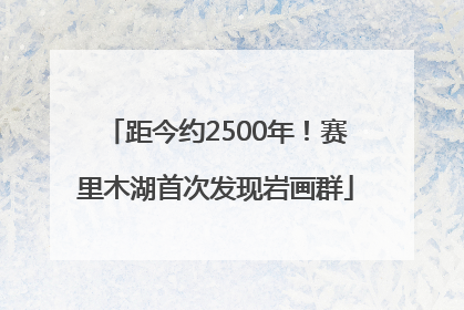 距今约2500年！赛里木湖首次发现岩画群