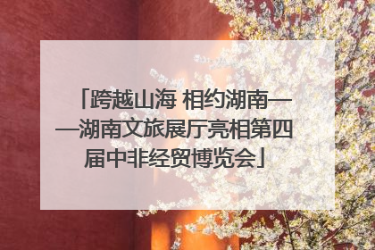跨越山海 相约湖南——湖南文旅展厅亮相第四届中非经贸博览会