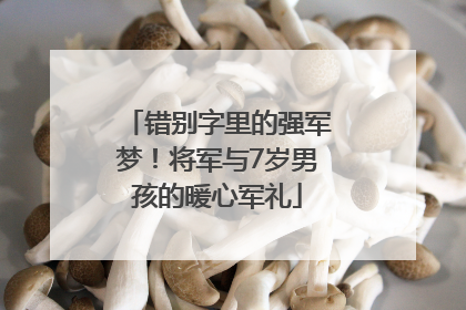 错别字里的强军梦！将军与7岁男孩的暖心军礼