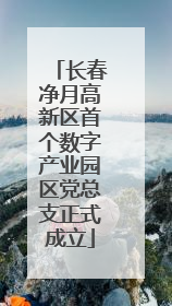 长春净月高新区首个数字产业园区党总支正式成立
