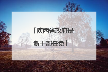 陕西省政府最新干部任免