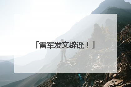 雷军发文辟谣！