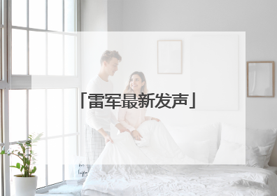 雷军最新发声