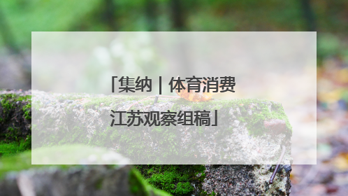 集纳｜体育消费江苏观察组稿