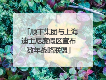 顺丰集团与上海迪士尼度假区宣布数年战略联盟