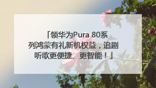 领华为Pura 80系列鸿蒙有礼新机权益，追剧听歌更便捷、更智能！