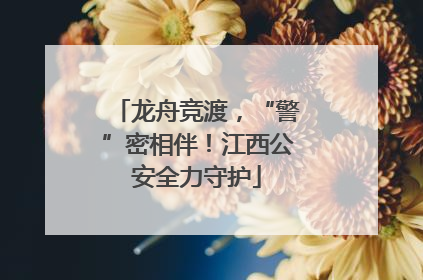 龙舟竞渡，“警”密相伴！江西公安全力守护