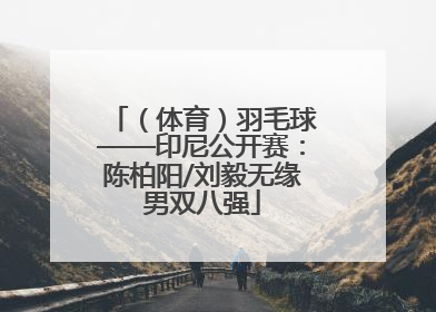 （体育）羽毛球——印尼公开赛：陈柏阳/刘毅无缘男双八强