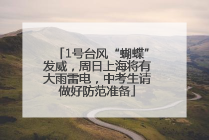 1号台风“蝴蝶”发威，周日上海将有大雨雷电，中考生请做好防范准备