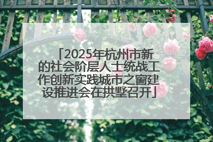2025年杭州市新的社会阶层人士统战工作创新实践城市之窗建设推进会在拱墅召开