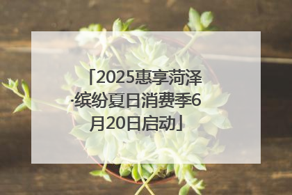 2025惠享菏泽·缤纷夏日消费季6月20日启动