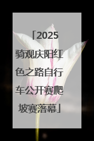 2025骑观庆阳红色之路自行车公开赛爬坡赛落幕