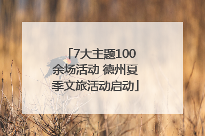 7大主题100余场活动 德州夏季文旅活动启动