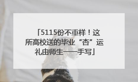 5115份不重样！这所高校送的毕业“杏”运礼由师生一一手写