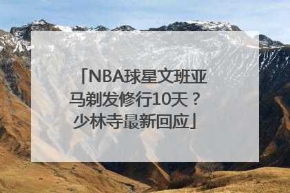 NBA球星文班亚马剃发修行10天？少林寺最新回应